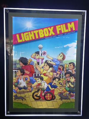 Wall Mounted DC12V RGB Sparkle Cinema Poster Crystal Light Box